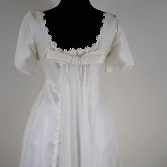 VTG Christine Gowns Panorama City California Wedding W Dress Sz 10 Ivory Color - Picture 3 of 16